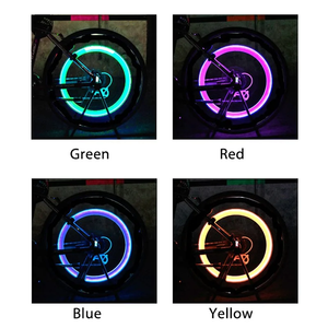 Lot de 2 lumières LED néon pour rayons de vélo, capuchons de roue lumineux, accessoires légers pour voiture et moto - Product Image 5