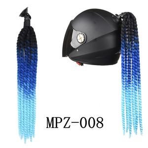 Peruca de Rabo de Cavalo SLKE para Motocicleta e Motocross, Durável, Estilosa, com Trança Torcida e Decoração para Capacete - Product Image 3