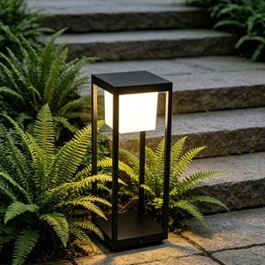 Lampe de sol carrée moderne minimaliste 24V basse tension IP65 étanche pour jardin de villa et aménagement paysager - Product Image 4