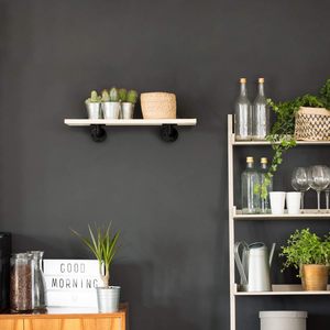 حامل رف عائم شديد التحمل يُثبت على الحائط ، ديكور بخار الشبك المعلق للملابس بطبقات مزدوجة - Product Image 4