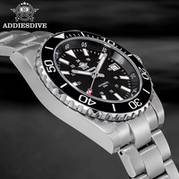 Montre mécanique pour homme Addiesdive 2504, bracelet en acier 316L, étanche 200M, saphir, mouvement japonais, automatique, montre de plongée