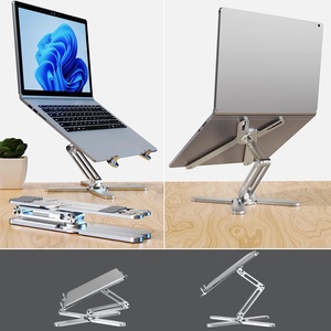 Support pour ordinateur portable en alliage d'aluminium pliable, réglable en hauteur et rotatif à 360°, très vendu - Product Image 3