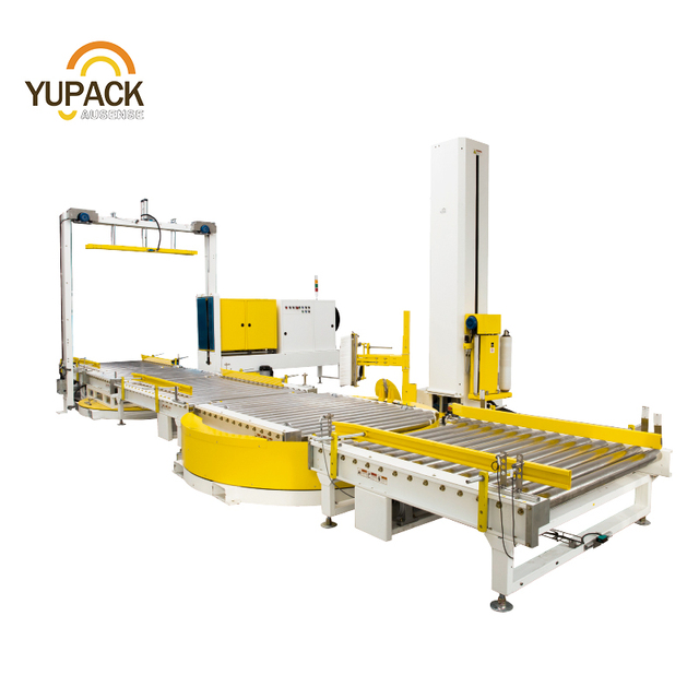 Fully Automatic Pallet Wrapping & Strapping Machine Pallet Packaging Plastic Packaging Material