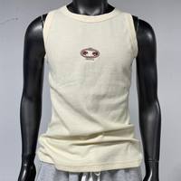 MT1836 Débardeur Homme 100% Coton Gaufré Haute Qualité Broderie Personnalisée Sans Manches Style Décontracté Urbain pour Hommes
