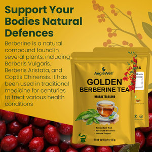 Teh Herbal Berberin Organik Aeglewell OEM/ODM, Dukungan Metabolik & Imunitas Tingkat Lanjut, Teh Buah Kering Asam Urat, Teh Kesehatan dalam Kantong Teh - Product Image 2