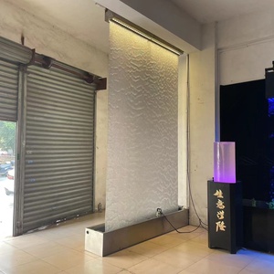 Phong Cách Hiện Đại Trong Nhà Trang Trí Thác Nước Tường Trang Trí Thép Lưới Nước Rèm Nước Tường - Product Image 4