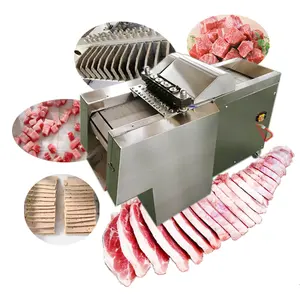 Fatiador automático comercial de carne de alta eficiência, máquina automática de corte de frango, carne congelada automática