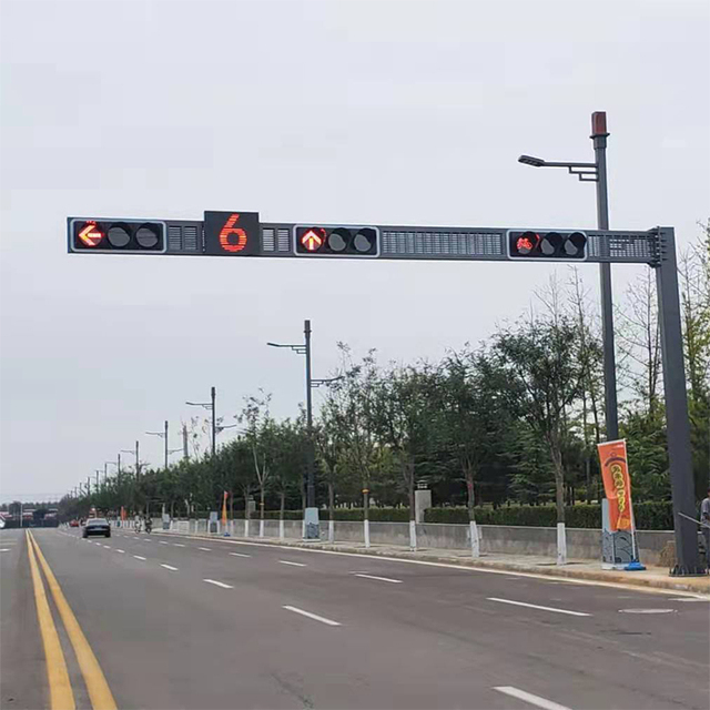 400mm Three Aspect Red Green Pedestrian Traffic Light with Timer 16inch Traffic Lights Product