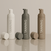 100ml 150ml 200ml PET emballage cosmétique personnalisé nettoyant mousse savon visage mat mousse plastique pompe bouteille conteneur pour le bronzage