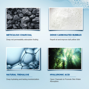 Mascarilla de burbujas O2 negra purificadora profunda al por mayor (paquete de 5), mascarilla facial de burbujas para purificar e iluminar - Product Image 2