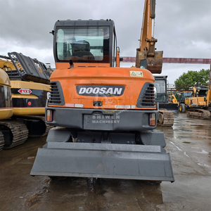Excavatrice sur pneus Doosan DX60W d'occasion, prix bas, peinture d'origine, mini-excavatrice d'occasion Doosan DX60 DX70 DX80 à vendre - Product Image 6