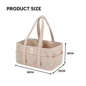 <span class=keywords><strong>Sac</strong></span> de rangement pour couches bébé en <span class=keywords><strong>velours</strong></span> Teddy kaki, grande capacité, pour la crèche, la voiture, les voyages, avec séparateur - Product Image 2