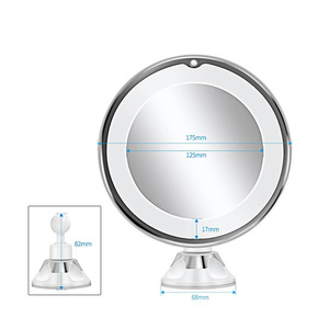 <span class=keywords><strong>Specchio</strong></span> per il Trucco con Luce LED, Ingrandimento 10X, Ventosa, Pieghevole, <span class=keywords><strong>Specchio</strong></span> da Parete Senza Foratura, <span class=keywords><strong>Specchio</strong></span> per Vanità - Product Image 5