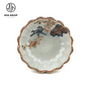 Vente chaude <span class=keywords><strong>pied</strong></span> haut forme de fleur support à gâteau plateau de service restaurant de style chinois fruits dessert <span class=keywords><strong>assiette</strong></span> - Product Image 6