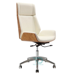 Foshan <span class=keywords><strong>chaise</strong></span> de <span class=keywords><strong>bureau</strong></span> Design à la mode avec accoudoir pivotant en cuir Pu <span class=keywords><strong>Vintage</strong></span> appui-tête tournant pour la maison chambre invité patron exécutif - Product Image 2