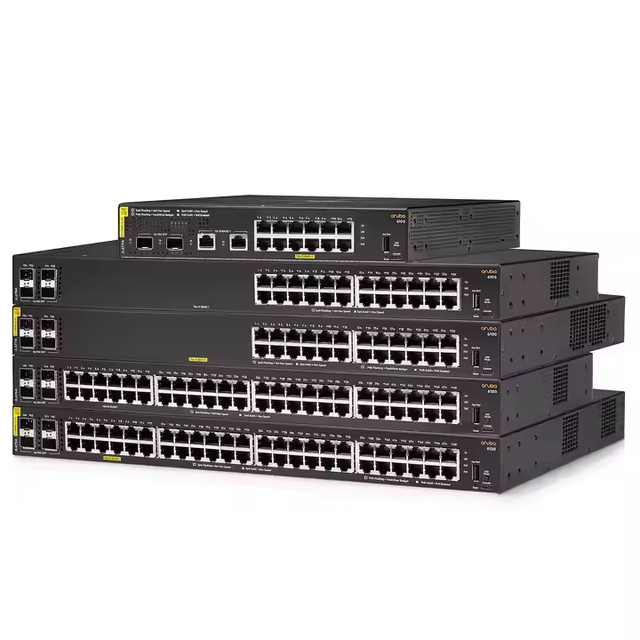 Original New HPU JL724A Aruba 6200F 24G 4SFP+ Rack-Mountable 1U Stackable Managed L3 24x10/100/1000 128Gbps Network Switches