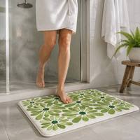 Tapis d'intérieur moderne en microfibre, fabriqué à la machine, durable, antidérapant, imperméable, moelleux, doux, au design floral, épaisseur 1,5 mm