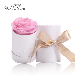 Nuevo regalo de San Valentín, cilindro de flor redonda, caja de regalo de Rosa preservada, flor eterna - Product Image 2