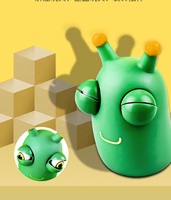 Mignon insecte à yeux bouffants qui fixe, gadget anti-stress à presser et à câliner, boule de décompression virale, pas un jouet