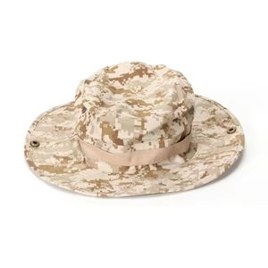 Tactique CAMO Jungle Bucket Boonie Cap Avec Des Cordes Desert Round Bonnie Hat Camouflage Bucket Hats - Product Image 4