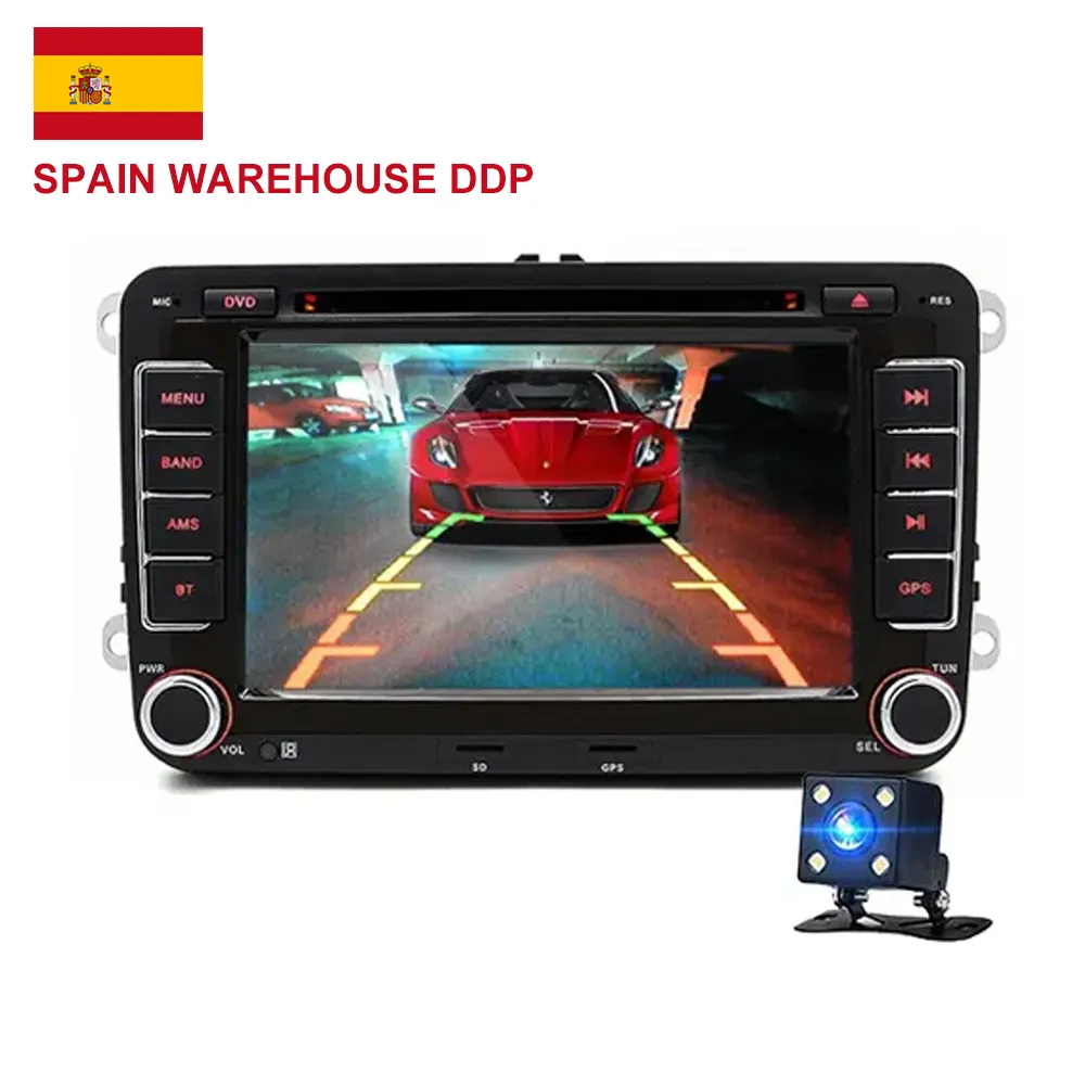 Atacado 5-8 Dias Úteis Sem Iva 7 2 reprodutor multimídia Carro din polegadas DVD player Do Carro Estéreo Rádio GPS bt SWC Tela Sensível Ao Toque