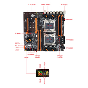 เมนบอร์ด ATX X99 LGA-2011 เมนบอร์ด 8 X DDR4 สำหรับเล่นเกมบนเดสก์ท็อป เมนบอร์ด X99 รองรับซีพียูคู่ เมนบอร์ด X99H เมนบอร์ด X99 - Product Image 3