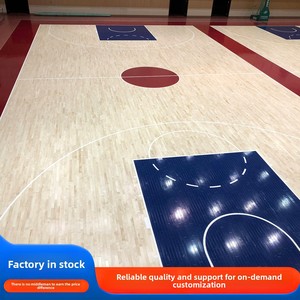 Suelo Deportivo de Madera Maciza de Arce de 22 mm Resistente a la Humedad para Baloncesto, Gimnasio, Pista de Bádminton Interior, Estudio de Danza, Fabricante - Product Image 4