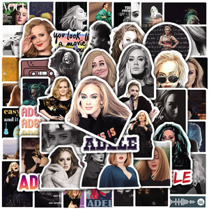 Pegatinas Reutilizables de la Cantante <span class=keywords><strong>Adele</strong></span> para Botellas, Portátiles, Decorativas, Gran Venta 2022, Pegatinas Sexys de Doja Cat, 50 Unidades - Product Image 2
