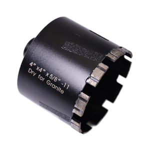 Seco Usado Diamante Núcleo Broca Com 4 Brasagem Ros para Pedra Dura Tijolo De Granito De Concreto - Product Image 2