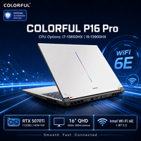 Ordinateur portable coloré 16 pouces I7 I9 13e génération RTX 5050 5070 5070Ti 4 To DDR5 Workstation pour la conception graphique PC et jeux