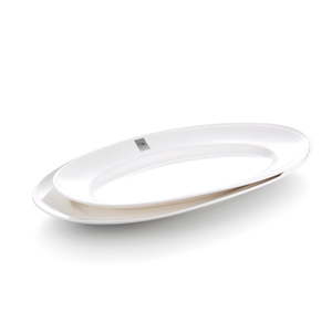 Vente en gros en usine Assiettes ovales en mélamine en plastique pour grand restaurant de 20 pouces blanches - Product Image 1