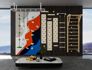 Muro de Escalada Interior de Madera Contrachapada PhysiMax para Niños con Escalera y Anillas para Niños Pequeños, Sala de Juegos en Casa, Juego Activo Seguro para 5-10 Usuarios - Product Image 6
