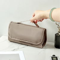 360 pivotant détachable suspendu trousse de toilette résistant à l'eau pochette de maquillage fermeture éclair mode trousse de toilette avec pochette transparente amovible