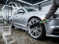 Ensemble de brosses de nettoyage pour pneus de voiture, fournis directement par l'usine, avec têtes de brosses de diamètre varié, brosses de nettoyage à poils rigides avec manche en caoutchouc