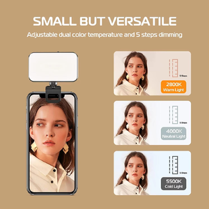 Mini anneau lumineux portable 66 LED pour photographie, vidéo, téléphone, ordinateur portable et selfie, avec clip - Product Image 4