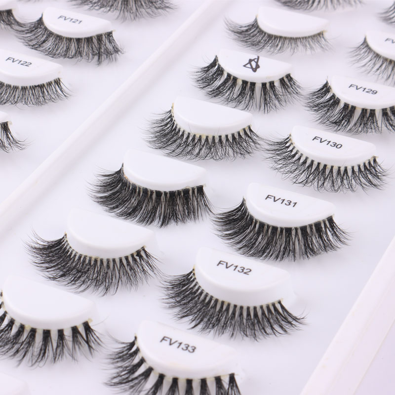 2022 OEM Natural Full Strip Lashes Premium Vegan Faux Mink Eye Lashes Berbulu Palsu Jelas Band Bulu Mata Faux Cils Humain En Gros