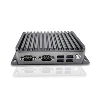 J1900-cpu barebone NUC de cuatro núcleos, ordenador industrial sin ventilador, resistente, control integrado, mini PC para windows 10