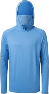 <span class=keywords><strong>Maglia</strong></span> da Pesca Sportiva da Uomo a Maniche Lunghe con Protezione UV Personalizzabile e All'ingrosso, con Cappuccio, UPF 50, in Rete, con Maschera e Scaldacollo UV Integrato - Product Image 2