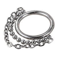 Chaîne de corps en acier inoxydable 316L, anneaux de Segment de Clicker à charnière, Cartilage, boucle d'oreille, cerceau, Piercing de corps, anneaux de corps, bijoux