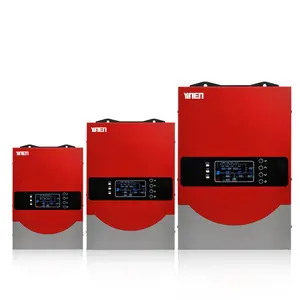 Hybrid Inverter 5000W Solar Inverter 5Kw 24V/48V/96V Pure Sine Wave Converters accept all battery types and programmable