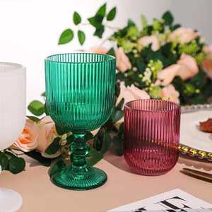 <span class=keywords><strong>Verres</strong></span> à <span class=keywords><strong>vin</strong></span> de mariage fabriqués en Chine, fournitures, gravés et en relief, gobelets colorés, verrerie à pied - Product Image 6