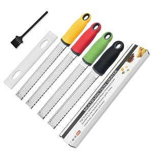 Aksesoris dapur, 2-in-1 kawat baja tahan karat multifungsi serut keju buah sayuran portabel penekan bawang putih - Product Image 6