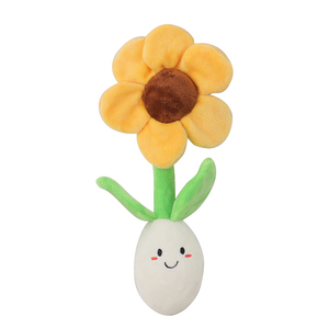 D <span class=keywords><strong>KING</strong></span> Luxury interattivo in camoscio per cani da masticare giocattoli novità Cartoon Pet peluche giocattolo con fiori cigolanti per uso quotidiano - Product Image 1