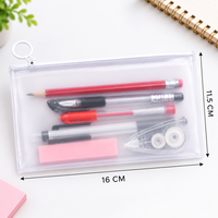 Sac transparent personnalisé avec logo et languette de traction pour accessoires de peinture, papeterie, rangement, voyage, emballage de chaussettes, refermable