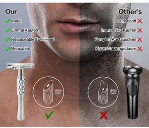 <span class=keywords><strong>Rasoio</strong></span> di Sicurezza in Titanio Personalizzato per <span class=keywords><strong>Uomo</strong></span>, Manico per Barbiere, <span class=keywords><strong>Depilazione</strong></span> Femminile - Product Image 6