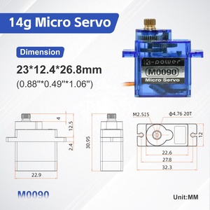 Kpower 2kg Micro Metal Gear RC Servo Motor voor RC Auto Vliegtuig Hobby Robotarm M0090 - Product Image 6