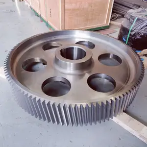 Roda de engrenagem grande de aço forjado personalizada de alta qualidade para usinagem cnc roda de engrenagem grande