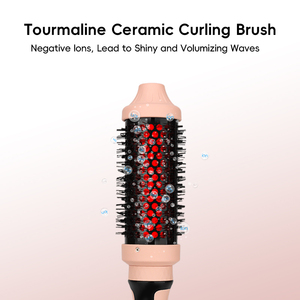 Outil de coiffure de curling multifonctionnel professionnel brosse à cheveux ronde ionique infrarouge incurvée chauffée avec arrêt automatique - Product Image 2