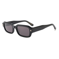 Lunettes de soleil carrées en acétate MS 8625S, branches minimalistes, fabrication artisanale, protection UV400