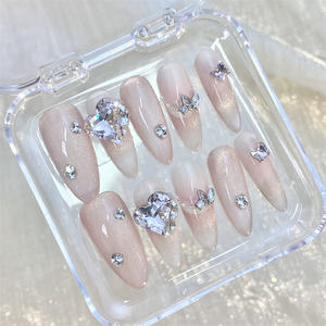 <span class=keywords><strong>Faux</strong></span> <span class=keywords><strong>ongles</strong></span> en acrylique faits <span class=keywords><strong>à</strong></span> la main de luxe Conceptions personnalisables pour une qualité de salon professionnel <span class=keywords><strong>à</strong></span> la maison - Product Image 6